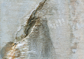 Image showing Full Frame Weathered Cracked Cement Wall Minerals