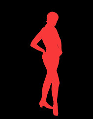 Image showing silhouette of woman