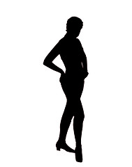 Image showing silhouette of woman