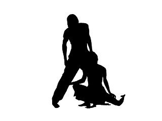 Image showing silhouette of dancers