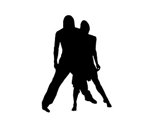 Image showing silhouette of dancers 