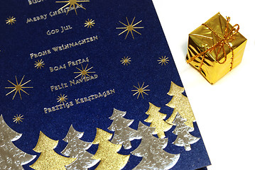 Image showing Golden gift box