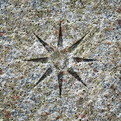 Image showing stone texture with a star