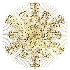 Image showing Gold snowflake 