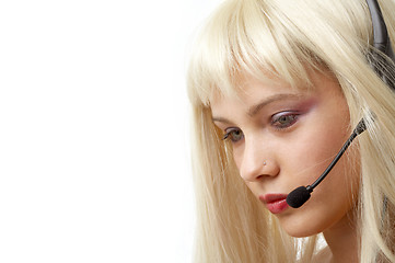 Image showing customer service blonde