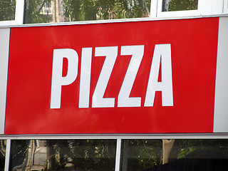 Image showing Pizza signboard