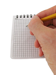 Image showing making notes