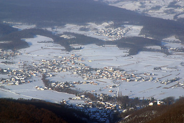 Image showing Village in snow