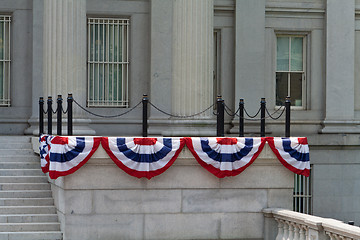 Image showing Government Building Decorated July 4th Washington