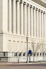 Image showing Facade of Treasury Building Washington DC Columns