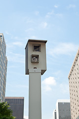 Image showing XXXL Traffic Camera Mounted Post Downtown City Rosslyn, VA