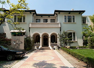 Image showing Old Mediterranean Stucco Home in Shanghai, China