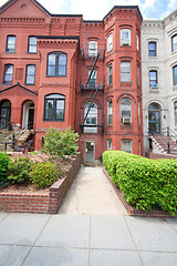 Image showing Italianate Style Row Homes Houses Washington DC Wide Angle