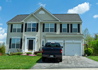 Image showing Vinyl Siding Single Family House Suburban Maryland