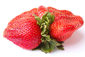 Image showing Closeup Fresh Red Strawberry