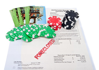 Image showing Bet the House Poker Chips Foreclosed Mortgage