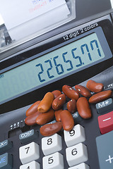 Image showing Adding Machine Kidney Beans, Accounting Counting