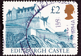 Image showing Edinburgh Castle, Scotland Hilltop Fortress Wall