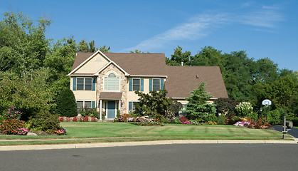 Image showing Georgian Style Single Family House in Suburbs Philadelphia, PA, 