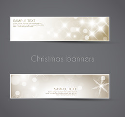 Image showing Set of vector christmas / New Year banners