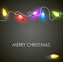 Image showing Vector Christmas background with colorful lights