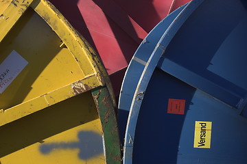 Image showing Multicolored cable reels