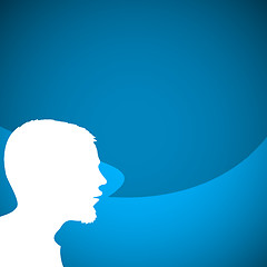 Image showing Abstract speaker silhouette