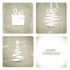 Image showing Simple vector grunge christmas card