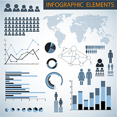 Image showing Big Vector set of Infographic elements