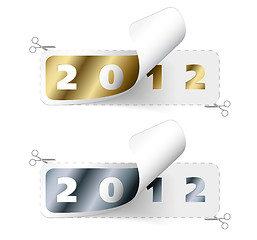 Image showing Vector 2011 / 2012 new year stickers