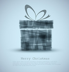 Image showing Simple Christmas card with a gift