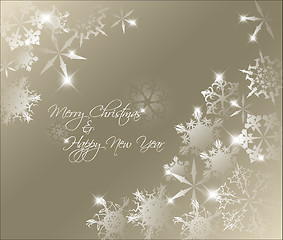 Image showing Vector golden abstract Christmas background 