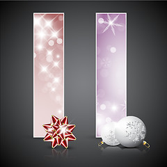 Image showing Set of vector christmas cards or banners