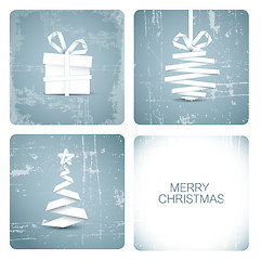 Image showing Simple vector grunge christmas card