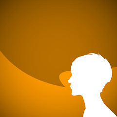 Image showing Abstract speaker silhouette