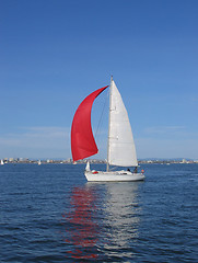 Image showing Red sail