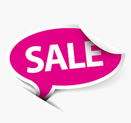 Image showing Vector pink Sale speech bubble