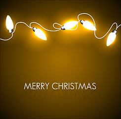 Image showing Vector Christmas background with golden lights
