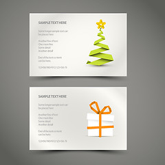 Image showing Set of Simple vector christmas cards
