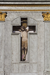 Image showing Cross of Jesus  in a street of Venice