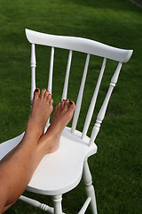 Image showing Legs on chair