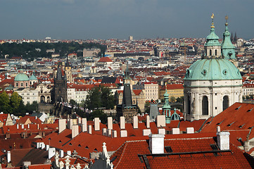 Image showing prague rooftops