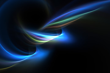 Image showing Glowing Plasma Fractal Swoosh Layout