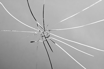 Image showing Broken and Shattered Glass Pane