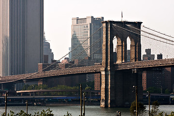 Image showing Famous Brooklyn Bridge in New York City