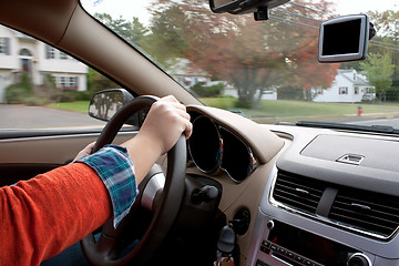 Image showing Person Driving a Car