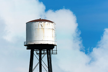 Image showing Old and Rusty Water Tower