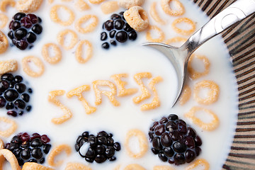 Image showing Stressful Day in Cereal Letters