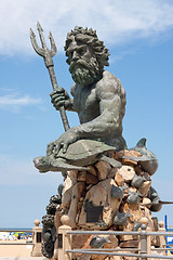 Image showing Giant King Neptune Statue in VA Beach