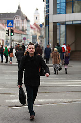 Image showing Businessman in the city